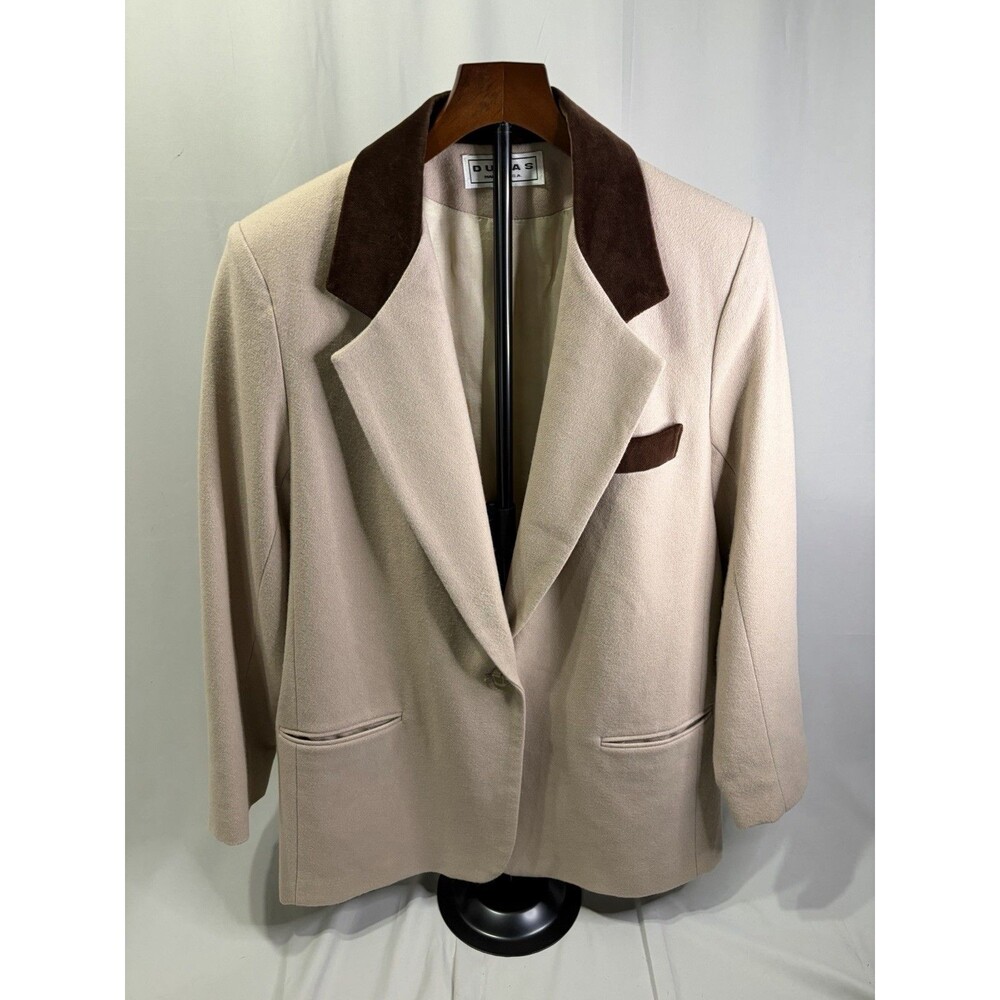Vintage Dumas 100% Wool Made In USA Equestrian Blazer 12 USA Preppy Country Club
